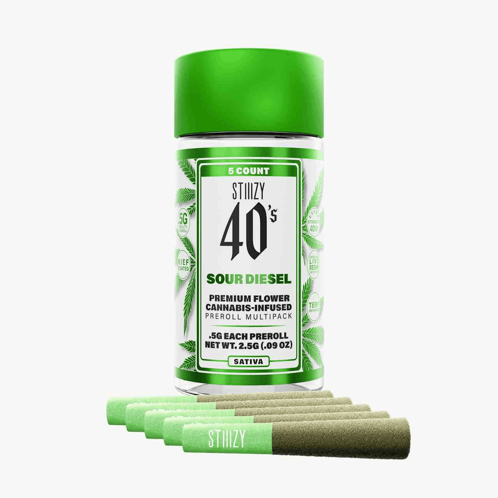 - SOUR DIESEL - .5G 40's Infused Preroll 5 Pack
