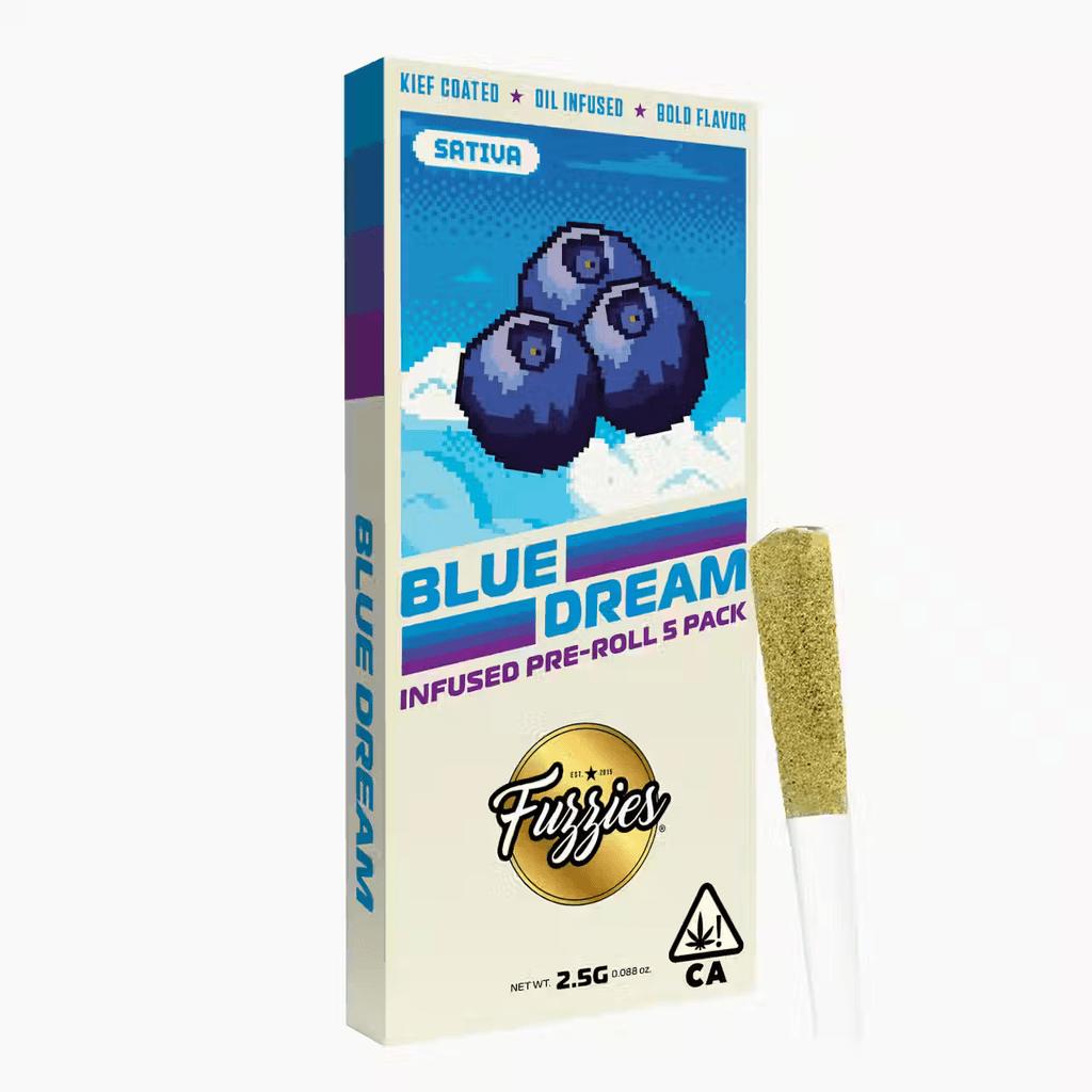 Fuzzies Originals 2.5g 5-Pack Infused Pre-Rolls - Blue Dream - Sativa