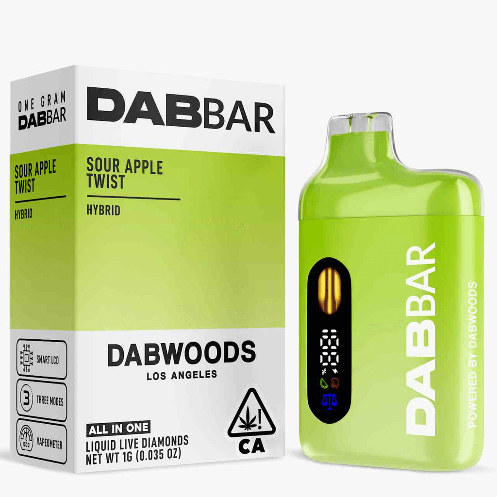 VAPE - DABBAR 2.0 LIQUID DIAMONDS SOUR APPLE TWIST 1G
