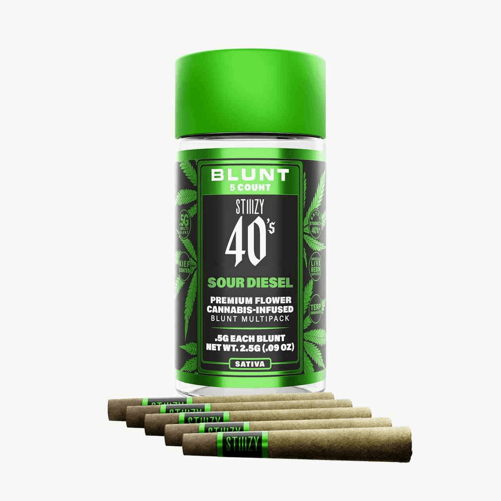 - SOUR DIESEL - .5G 40's Infused Mini Blunt 5 Pack
