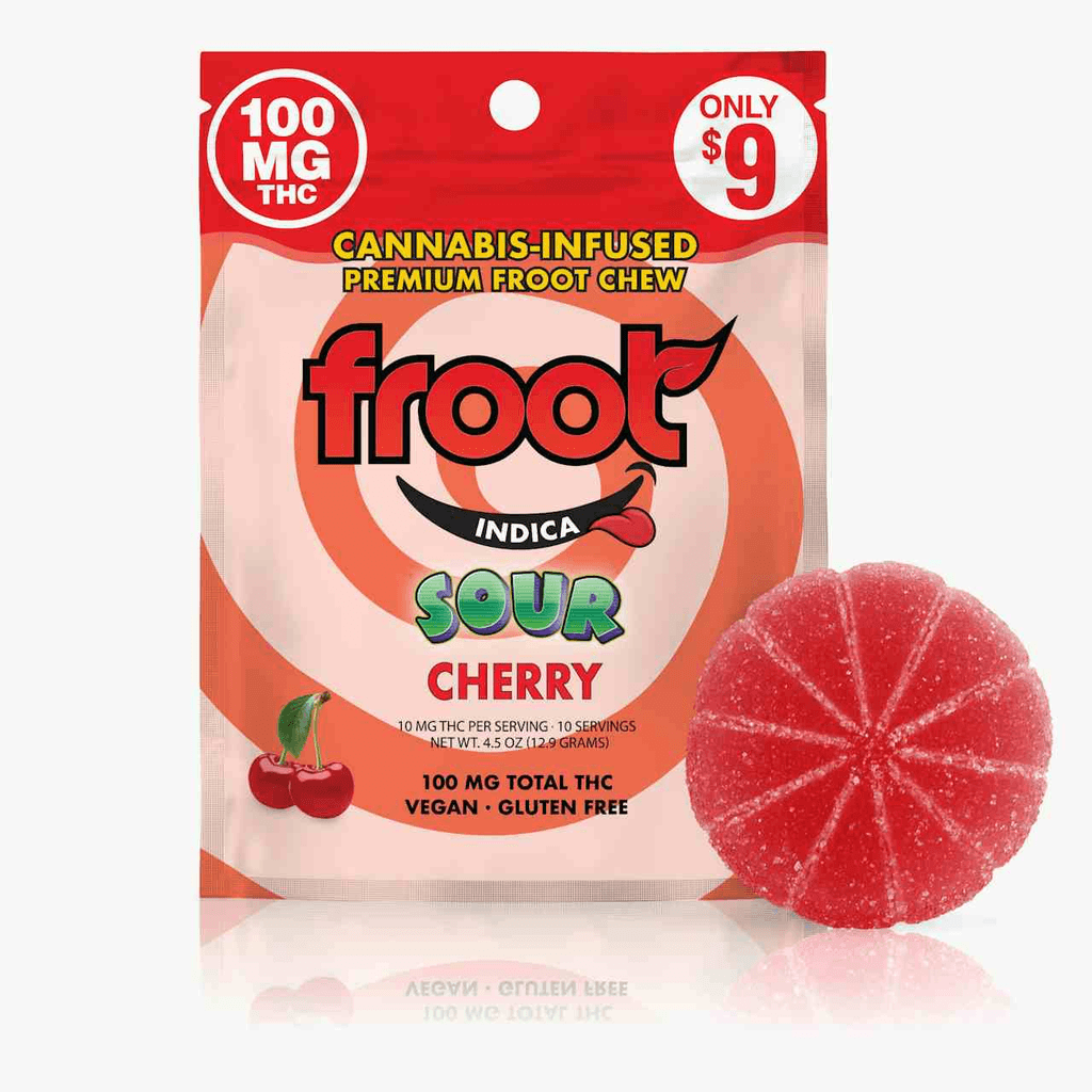 Froot Sour Cherry Gummy - 100mg Single Cut-to-dose
