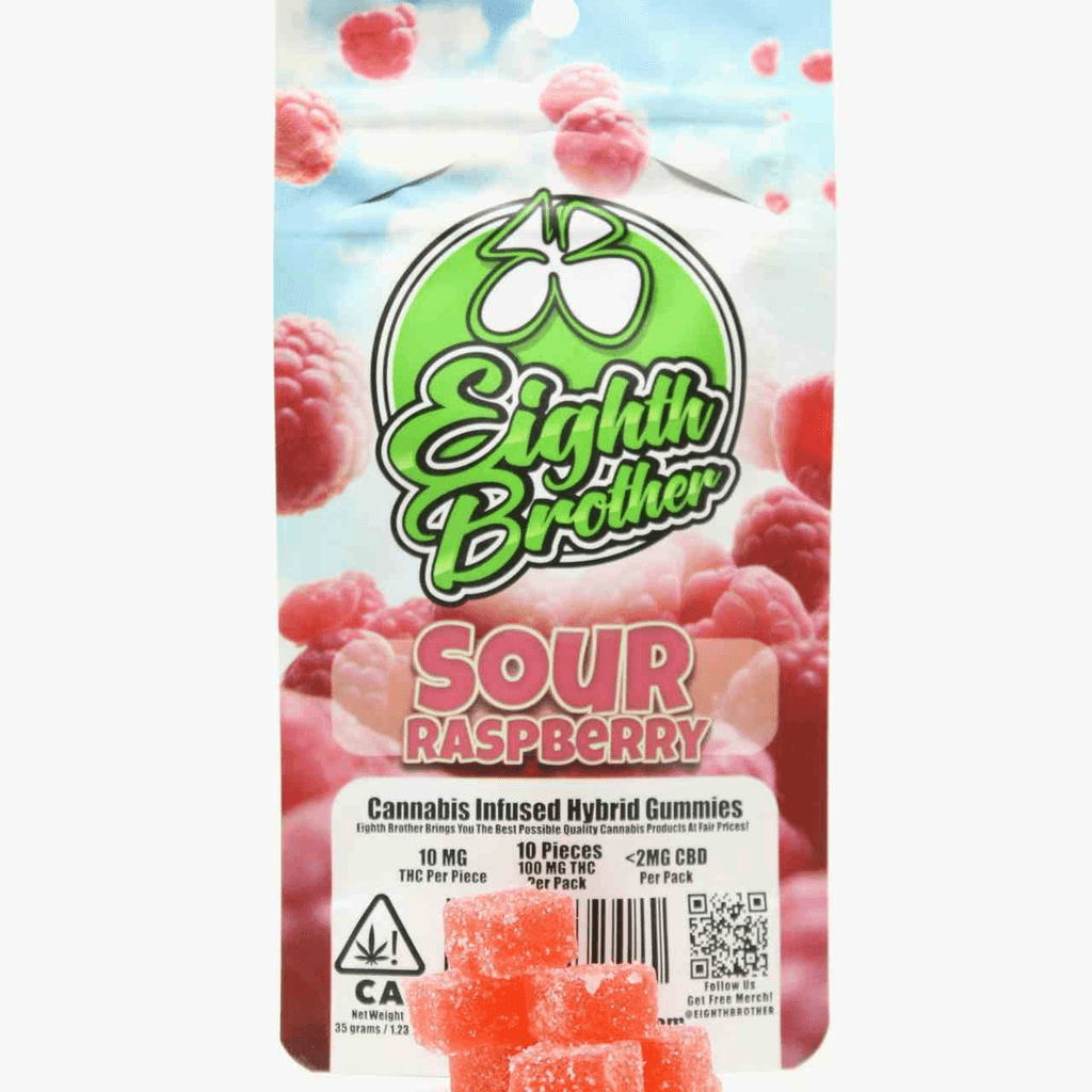 Sour Raspberry Gummies 10 pack (100mg)