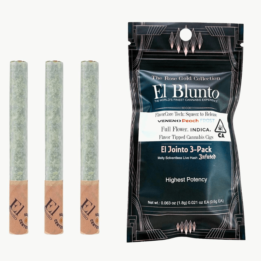 El Jointito FlavorCore - Veneno Peach Frost - Hash Infused - 3pk x .6g