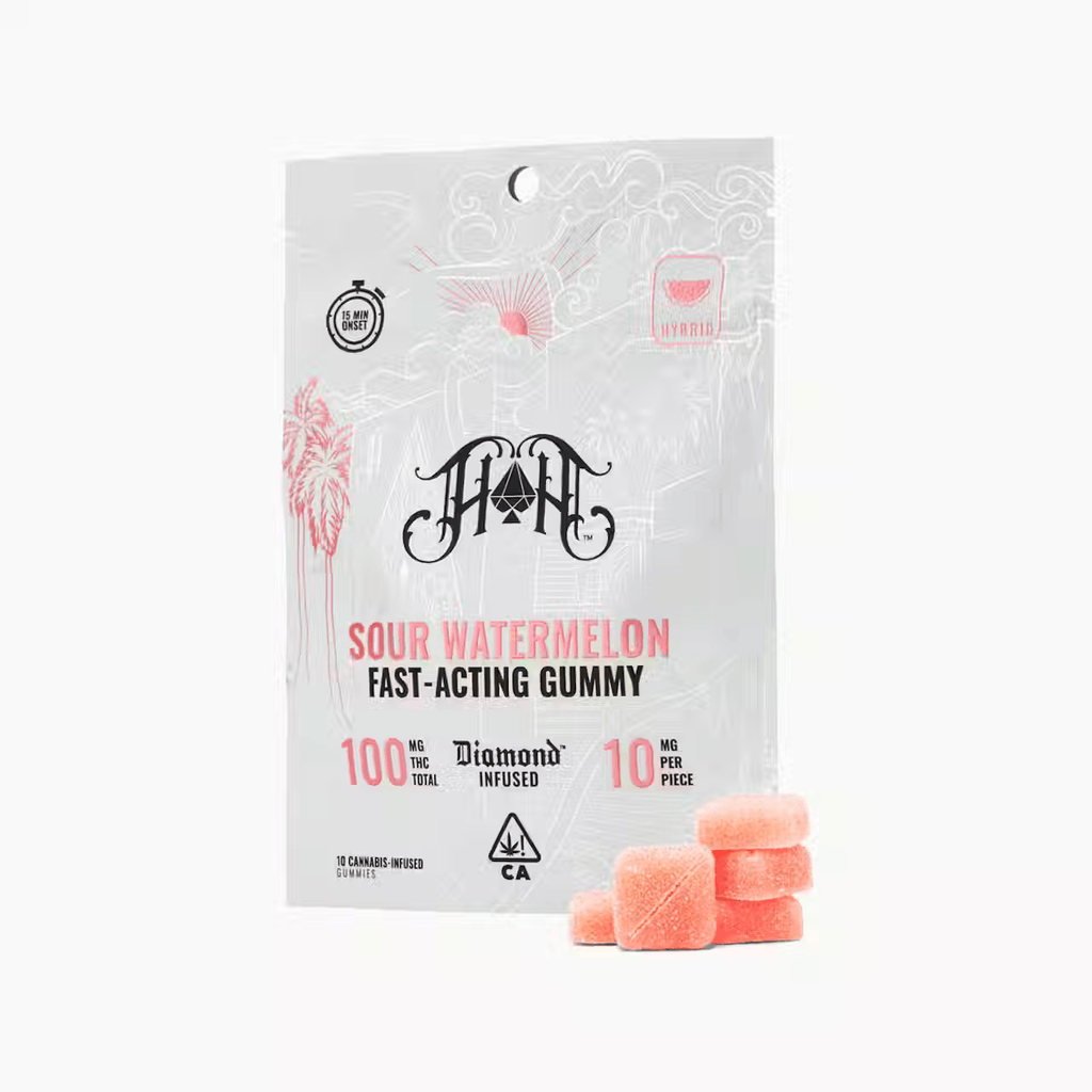 Sour Watermelon | Hybrid - Fast-Acting Gummies - 100mg THC