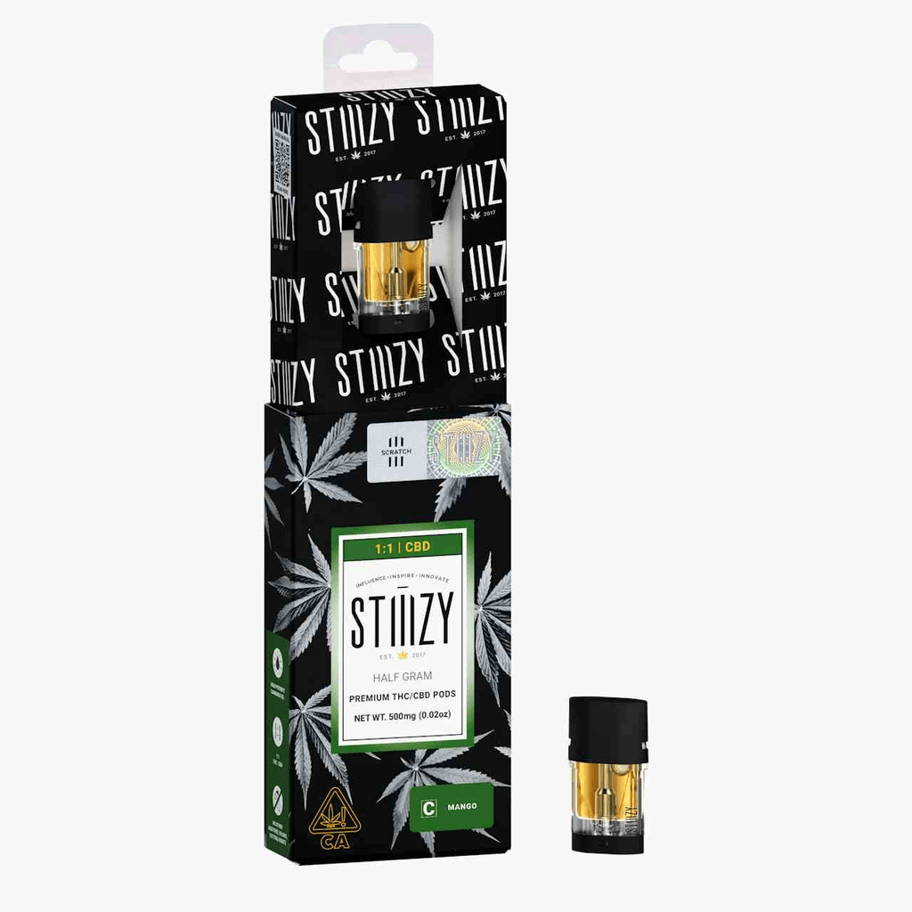 Vape Cartridge - MANGO .5G 1:1 (CBD/THC) Original Pod - STIIIZY