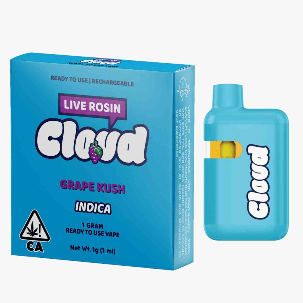 Cloud Rosin - Grape Kush - 1g Live Rosin AIO Disposable
