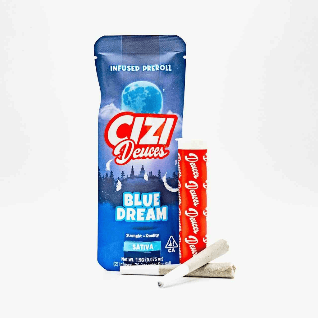CIZI - DEUCES - BLUE DREAM - (2) .75 INFUSED PRE-ROLLS