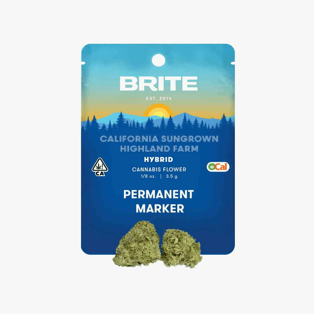 BRITE Highland OCal Sun-Grown Flower (3.5g) - Hybrid - Permanent Marker