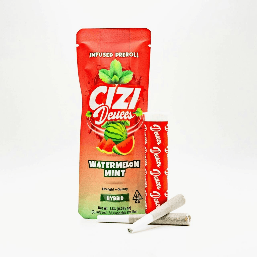 CIZI - DEUCES - WATERMELON MINT - (2) .75 INFUSED PRE-ROLLS