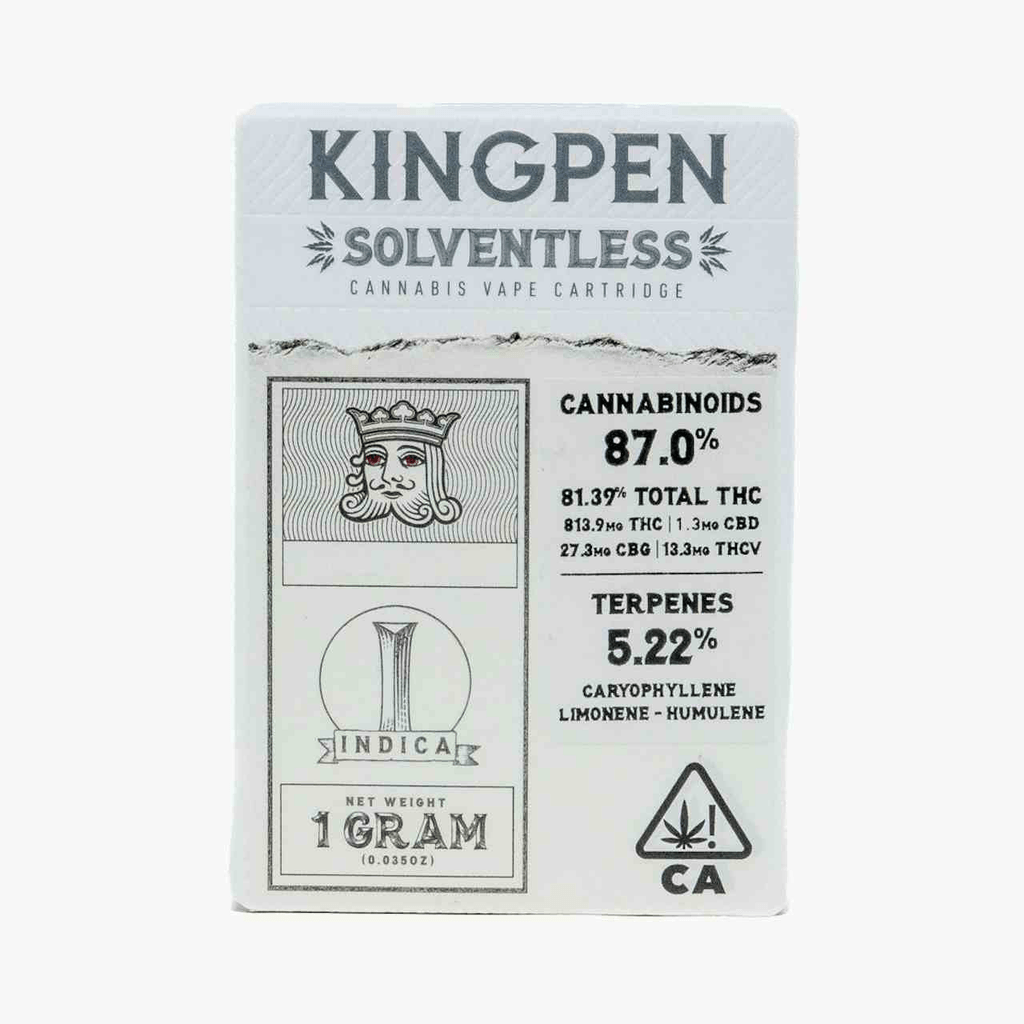 Kingpen Solventless | Orange Banana Indica 1g Vape Cartridge