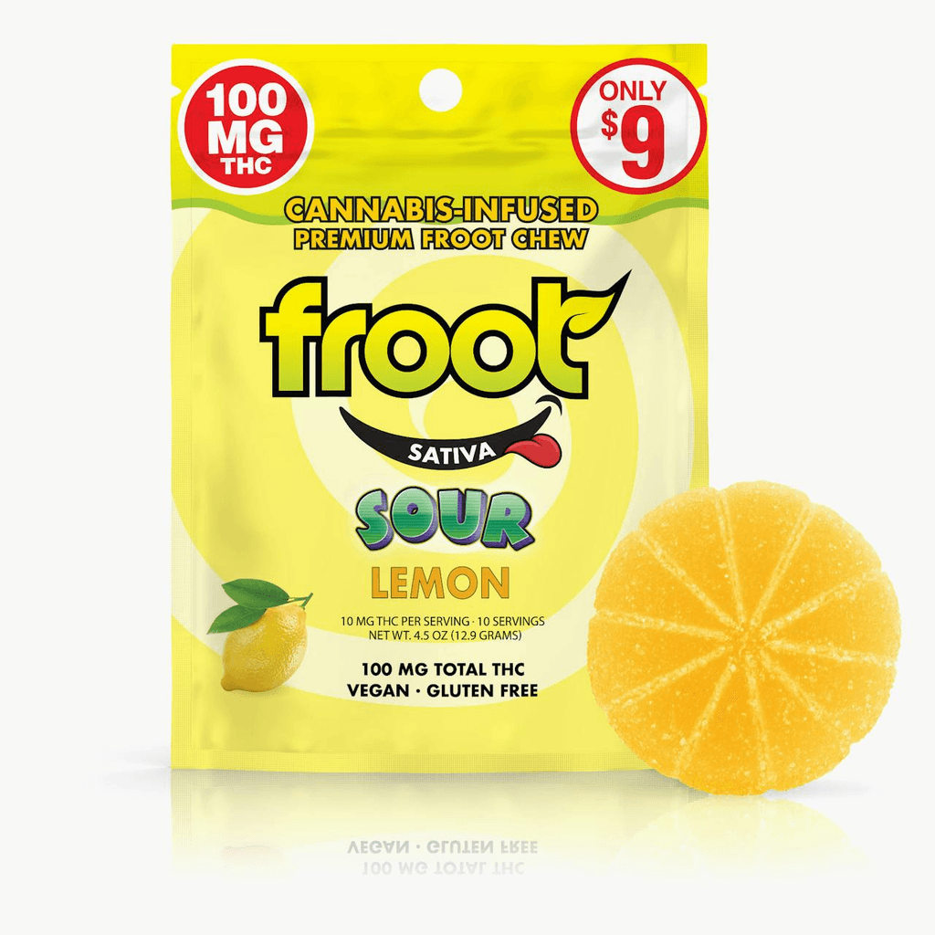 Froot Sour Lemon Gummy - 100mg Single Cut-to-dose