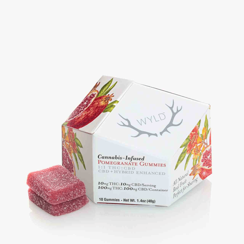 Pomegranate 1:1 CBD + Hybrid Enhanced Gummies 100:100mg