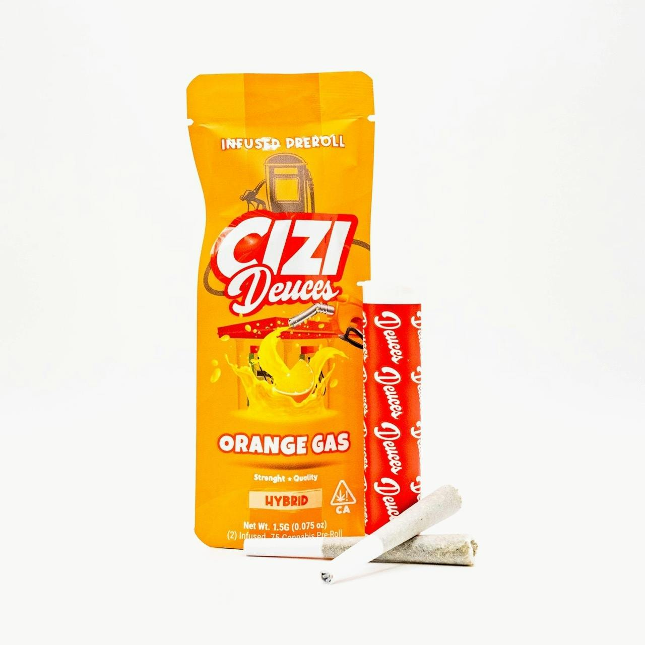 CIZI - DEUCES - ORANGE GAS - (2) .75 INFUSED PRE-ROLLS
