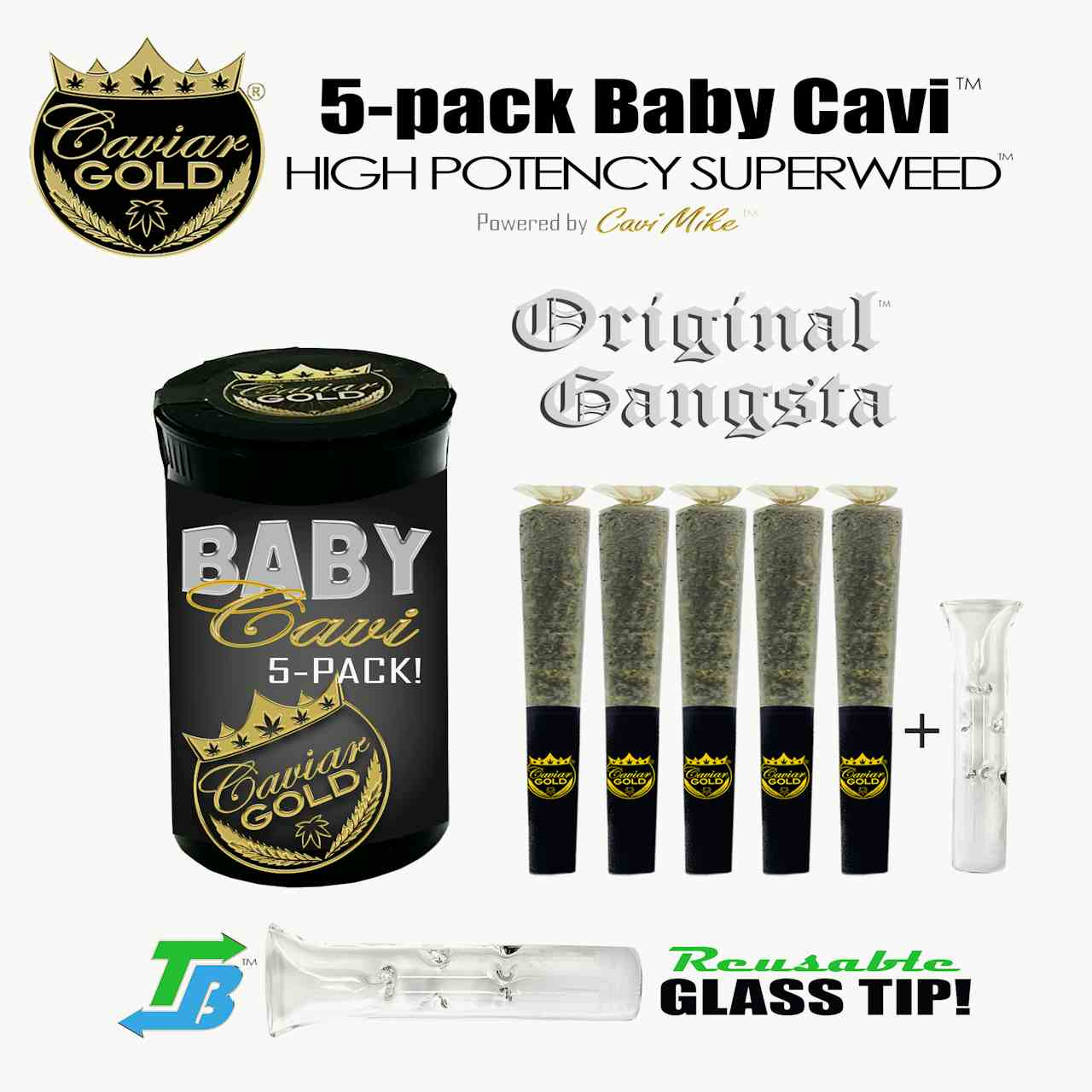 Baby Cavi l | Infused Pre-Roll | Original Gangsta | 2.5g | 5pk