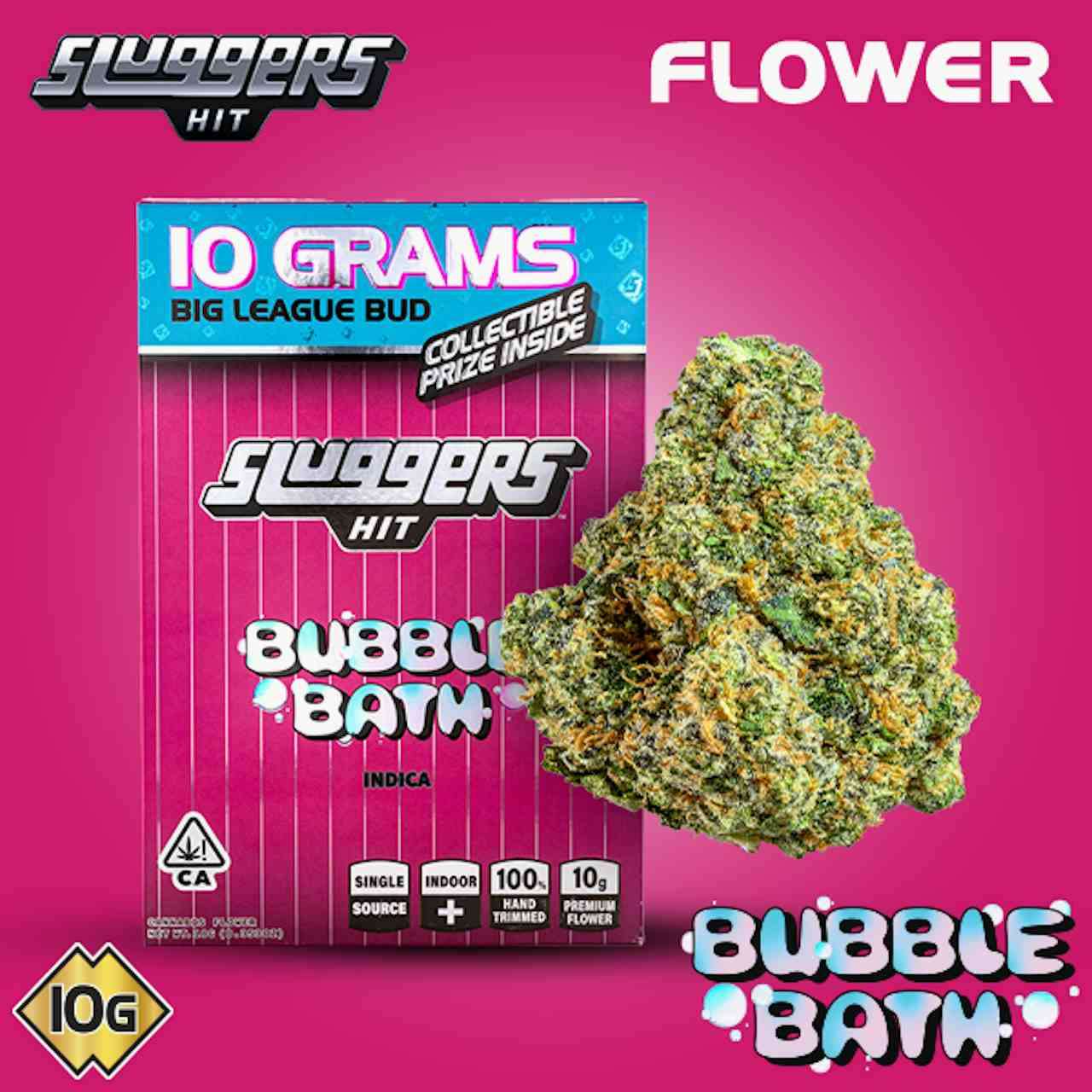 Sluggers - Bagged Flower - 10g - Indica - Bubble Bath