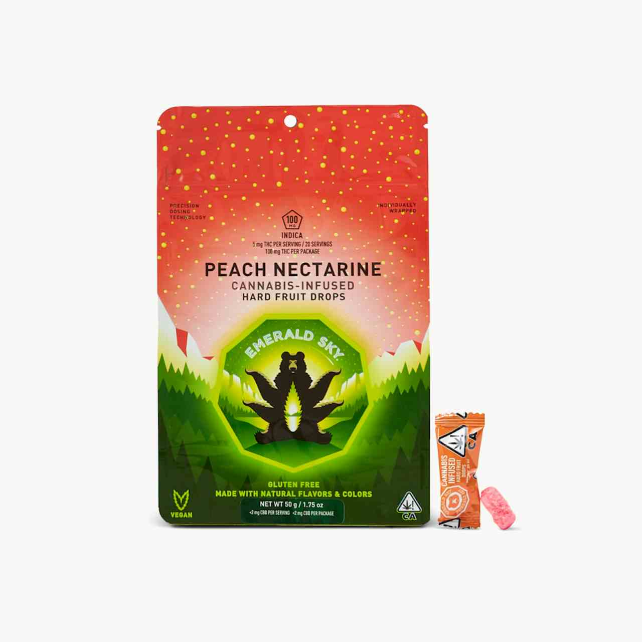 Emerald Sky Drops - Peach Nectarine 100mg