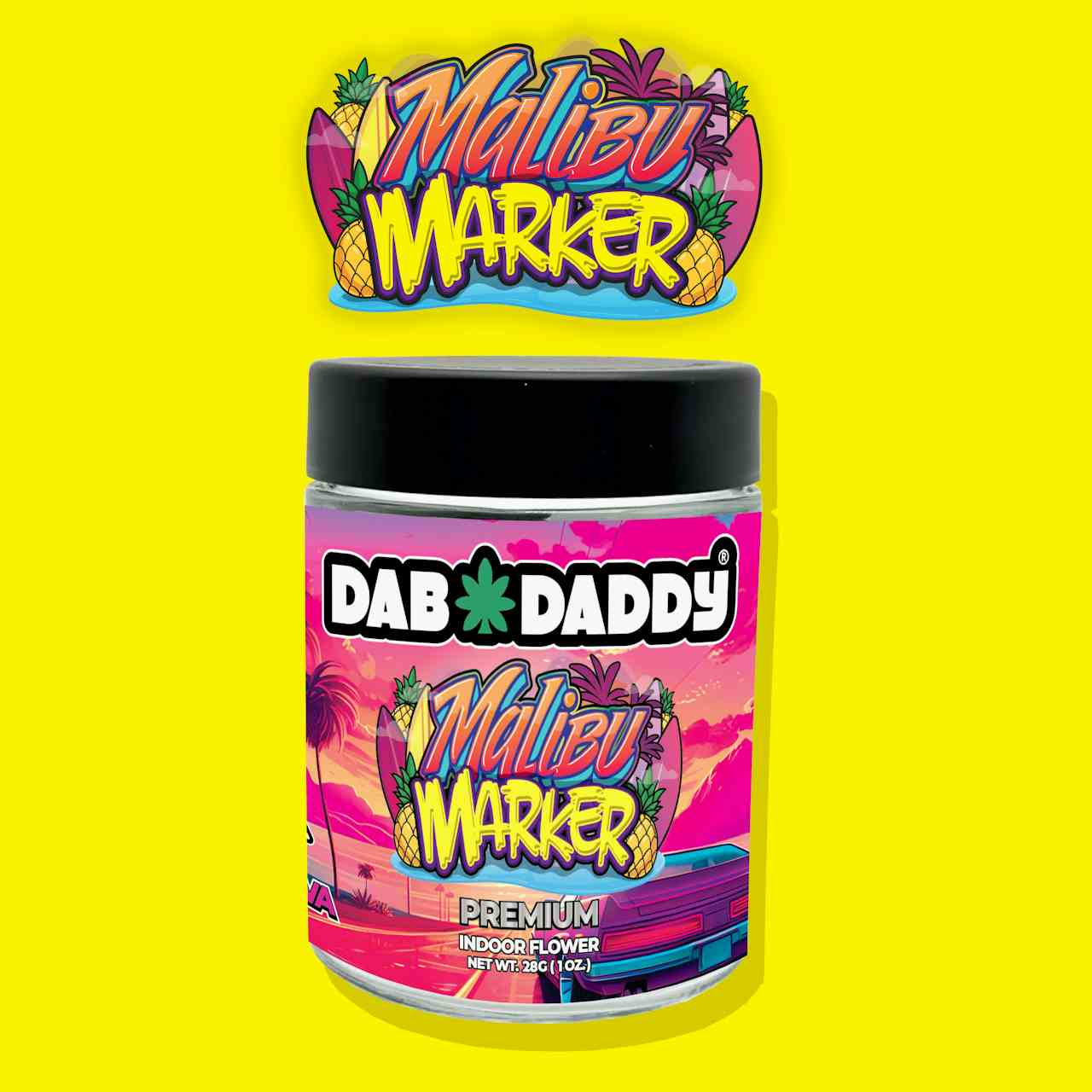 Malibu Marker Flower Dab Daddy® 28g Premium Indoor Flower