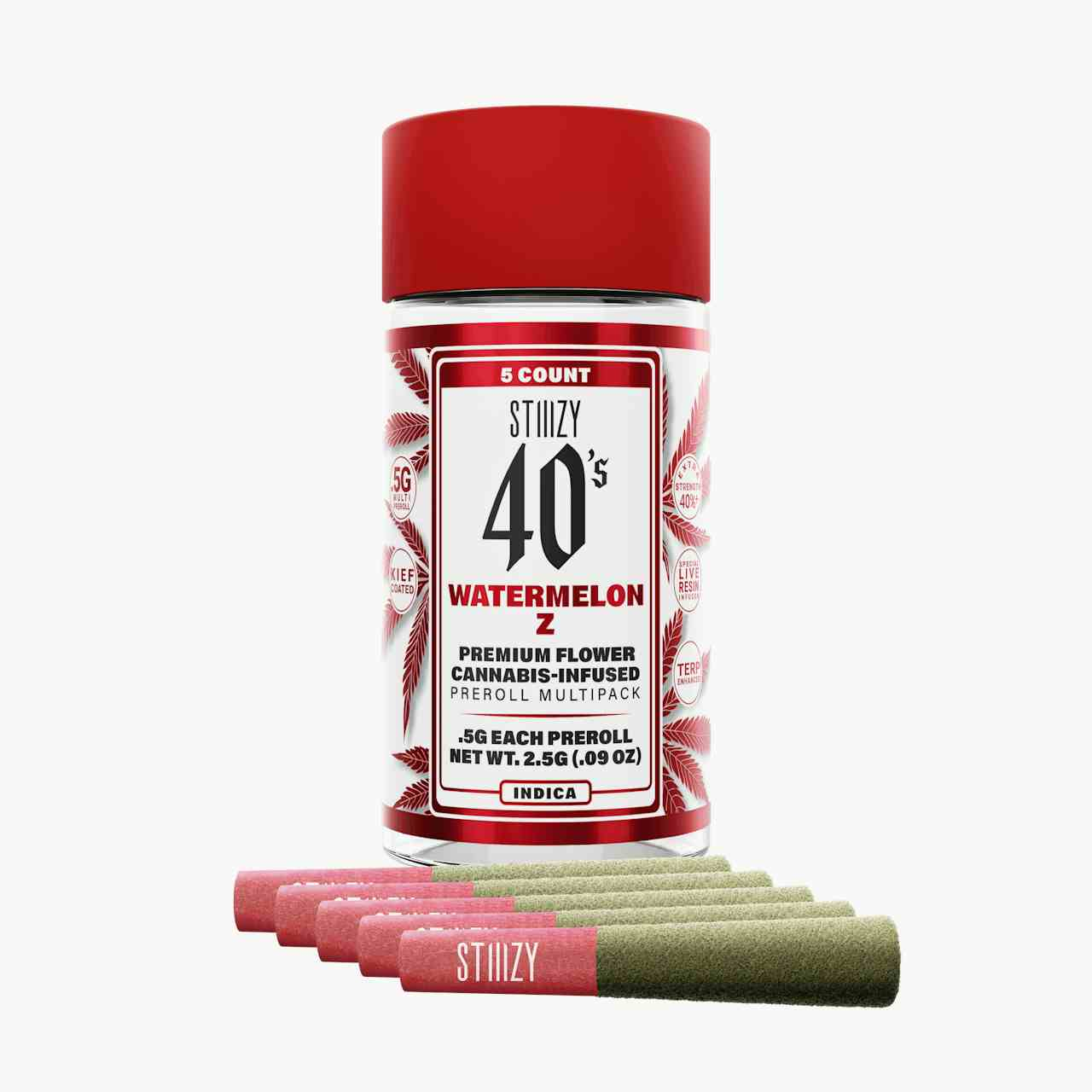 - WATERMELON Z - .5G 40's Infused Mini Preroll 5 Pack