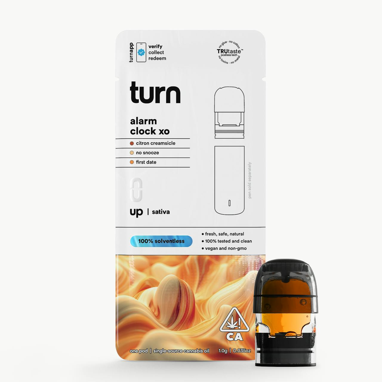0.5g pod | alarm clock xo | 100% solventless | up |