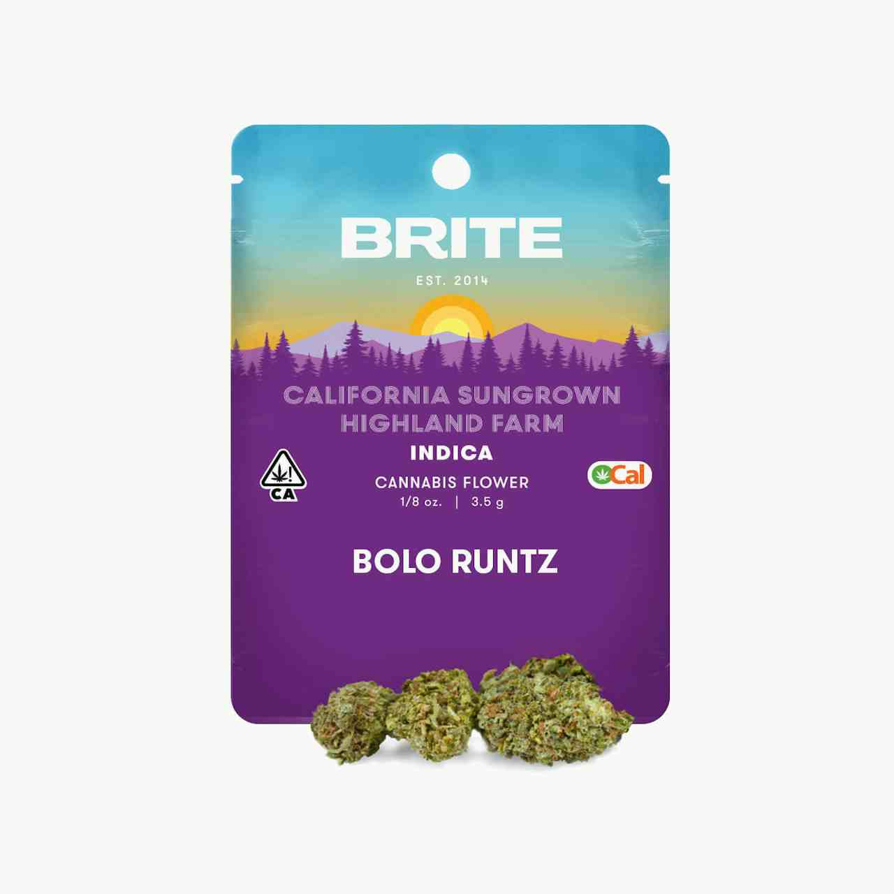 BRITE Highland OCal Flower (3.5g) - Indica - Bolo Runtz