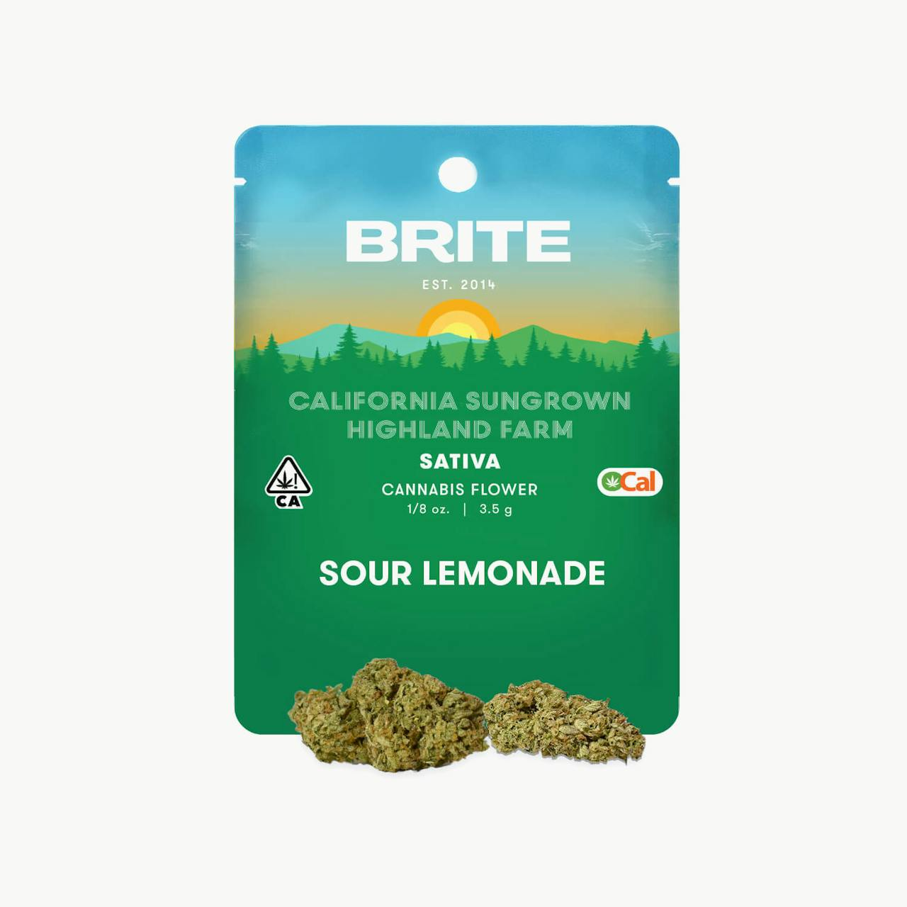 BRITE Highland OCal Flower (3.5g) - Sativa - Sour Lemonade