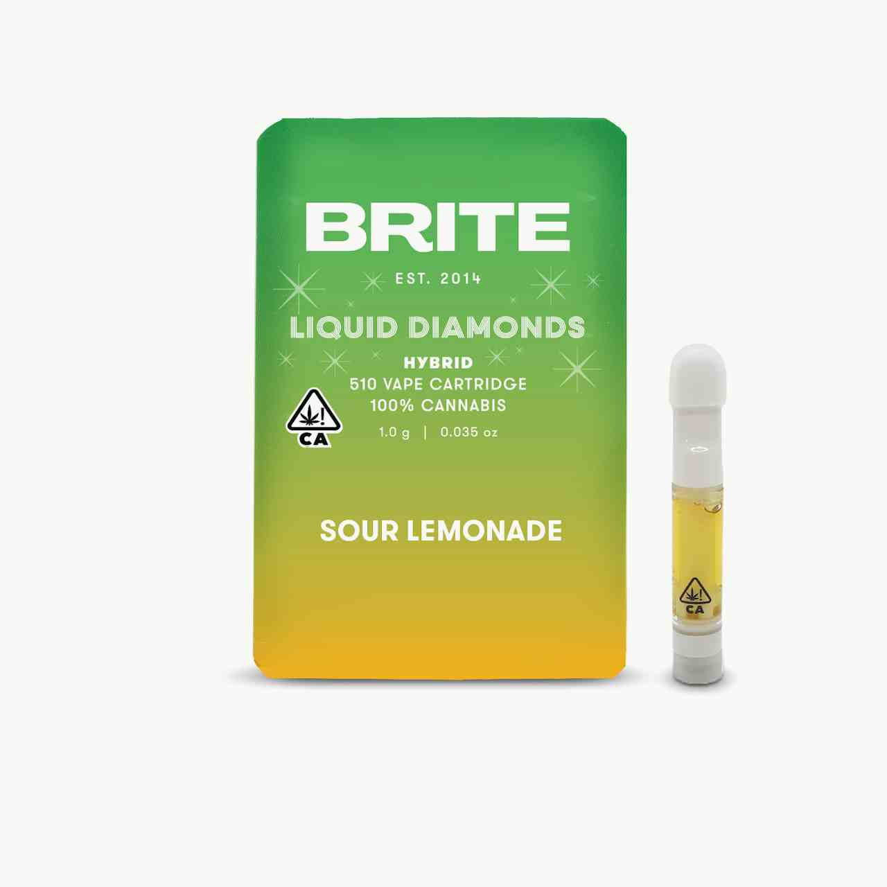 BRITE Liquid Diamonds Cartridge (1g) - Sativa - Sour Lemonade 510 Cartridge