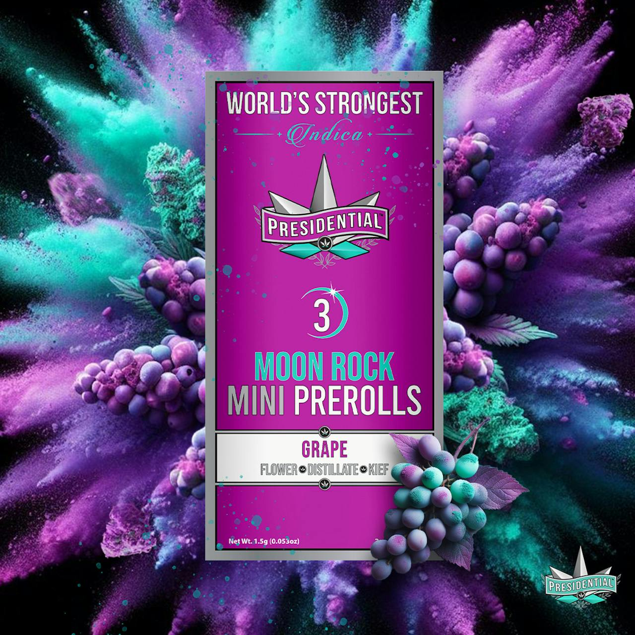 Presidential Pee-Wee Moon Rock Prerolls - Grape (1.5g)