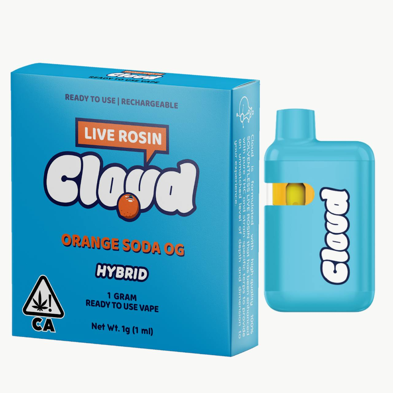 Cloud Rosin - Orange Soda - 1g Live Rosin AIO Disposable