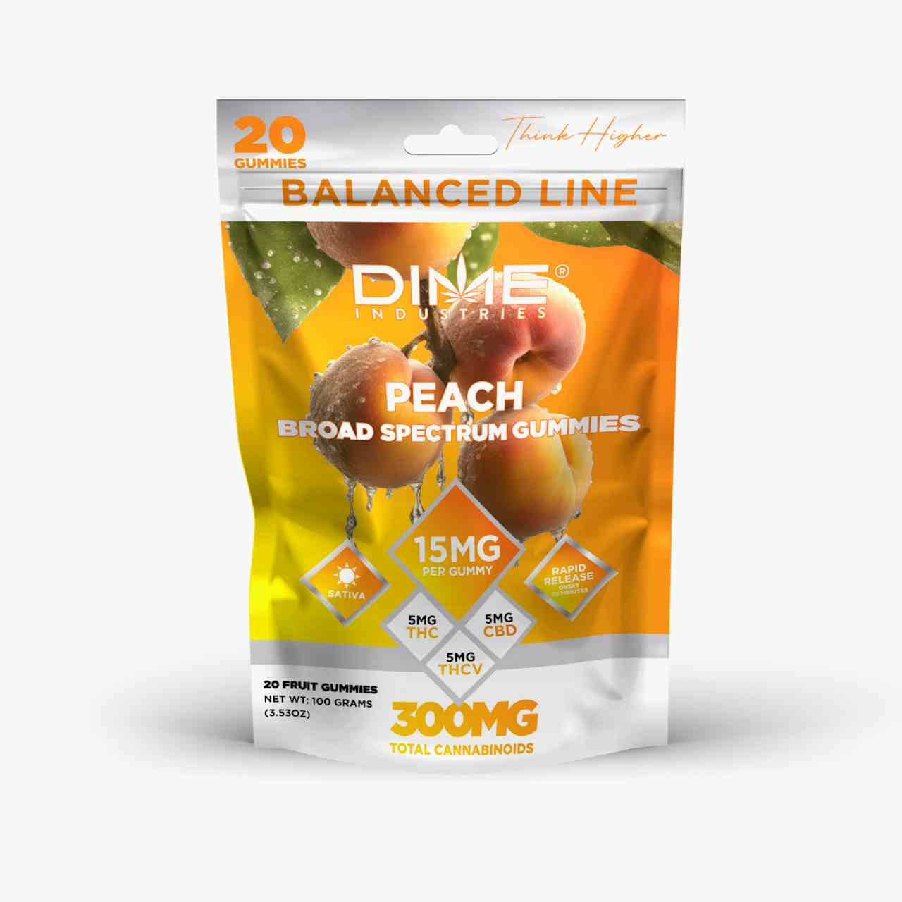 Balanced Line Peach "Morning" THCV Gummies 20ct
