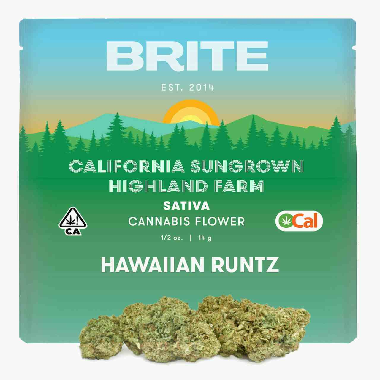 BRITE Highland OCal Flower (14g) - Sativa - Hawaiian Runtz