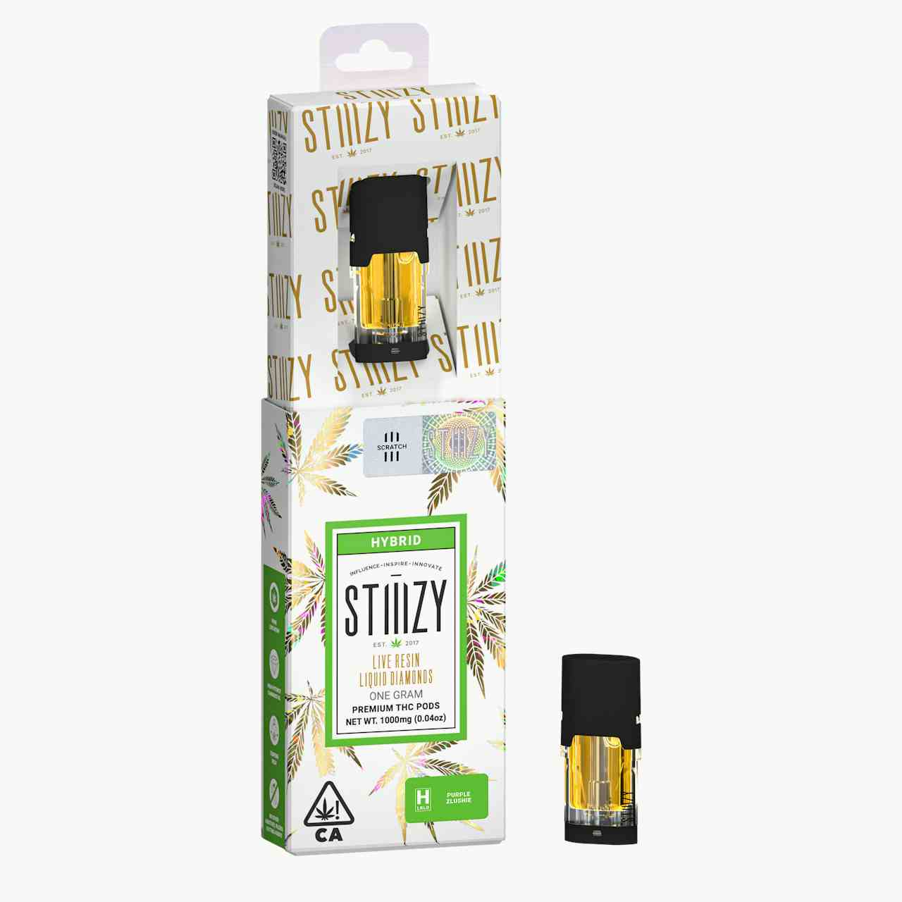 Vape Cartridge - PURPLE ZLUSHIE 1G Live Resin Liquid Diamonds Pod - STIIIZY