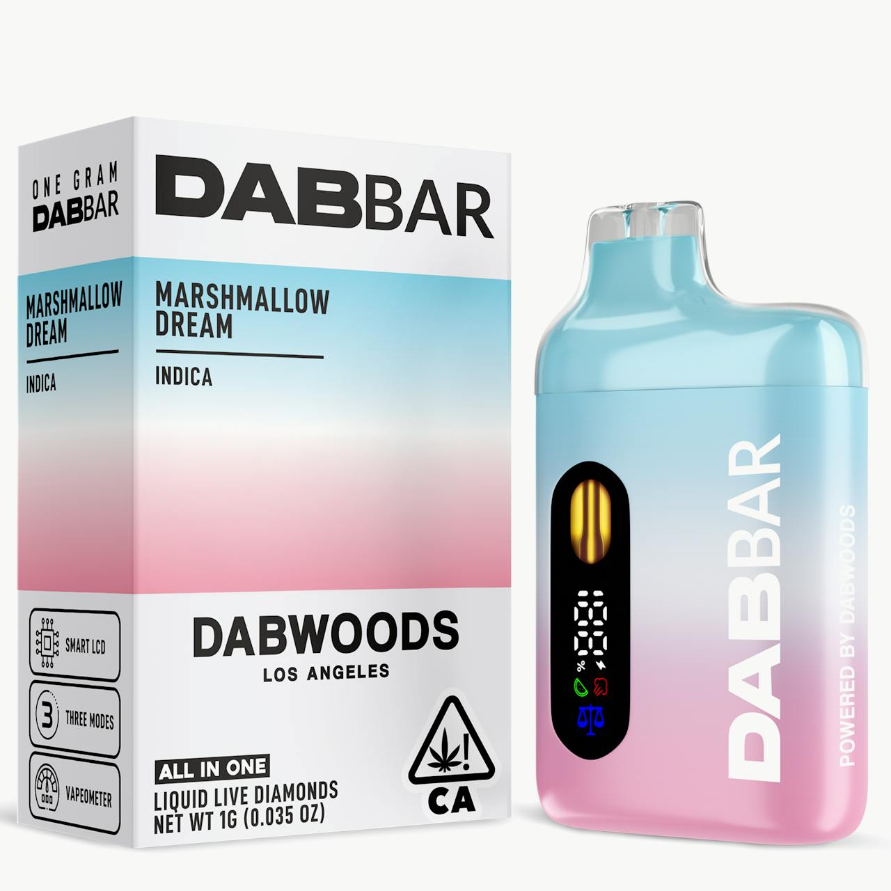 VAPE - DABBAR 2.0 LIQUID DIAMONDS MARSHMALLOW DREAM 1G